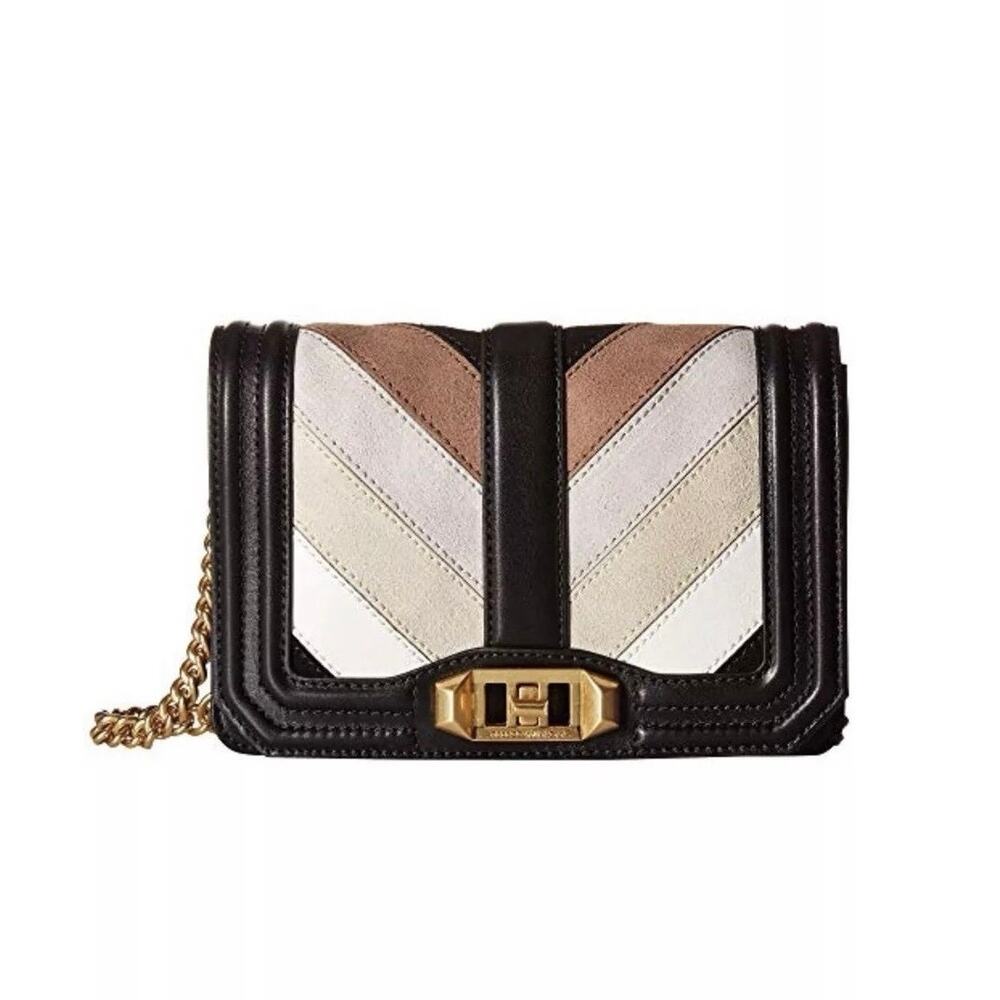 Rebecca Minkoff Small Love Chevron Suede Patchwork Crossbody